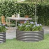 Jardiniera Grădină vidaXL Gri, 100x100x36 cm, Oțel Galvanizat, Ghiveci Exterior Robust, Rezistent la Intemperii