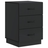 vidaXL Dulap de noapte Negru 43 x 41 x 63,5 cm Lemn prelucrat 895246