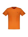 Tricou barbati, cu mini logo, Regular fit, Portocaliu (Marime: 2XL)