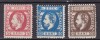 ROMANIA 1872 LP 35 LP 36 LP 37 REGELE CAROL I CU BARBA GUMA ORIGINALA SERIA DANTELATA SARNIERA, Nestampilat