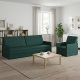 Cumpara ieftin Set de canapea 2 pcs Verde inchis Tesatura