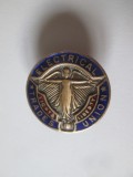 Marea Britanie insigna vintage Sindicatul Electricitatii anii 40,diametrul:24 mm