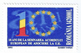 Romania, LP 1603/2003, 10 ani acord de asociere la Uniunea Europeana, MNH, Nestampilat