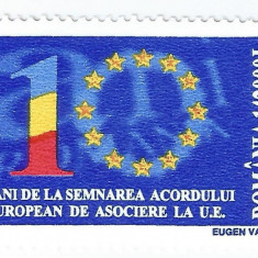 Romania, LP 1603/2003, 10 ani acord de asociere la Uniunea Europeana, MNH