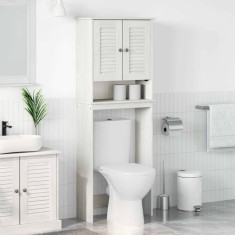 vidaXL Dulap pentru toaletă cu raft cu ușă VIGO Alb 60 x 27 x 161 cm