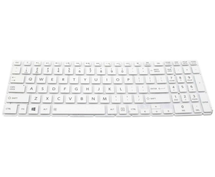 Tastatura laptop Toshiba L50-C C55-C C50-C alba