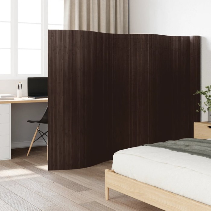 Gossi paravan de camera,&nbsp;maro inchis, 165x800 cm&nbsp;, bambus