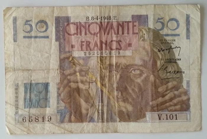 Bancnota Franta - 50 Francs 8-4-1948