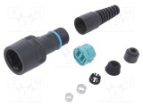 Conector fibră optică BULGIN PIN 2 duplex multimod (MM) pe cablu