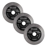 Cumpara ieftin Disc diamantat turbo subtire, dublu segmentate, placi ceramice, taiere umeda si uscata, set 3 buc, 125x22.23x1.3 mm, Richmann Exclusive