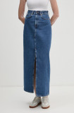 Cumpara ieftin Pepe Jeans fusta jeans MAXI SKIRT HW culoarea albastru marin, maxi, drept, PL901168CT9