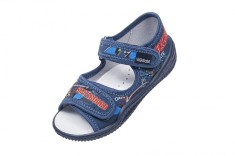 Sandalute cu brant de piele pentru baieti Vi-GGa-Mi Darus Imprimeu marimea 29