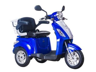 Tricicleta electrica ZT-15-D TRILUX cu EEC, motor 900W, 48V 20Ah, viteza 25km/h, autonomie 50km, nu necesita permis - Albastru foto