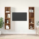 VidaXL Dulap pentru TV pe Perete 4 pcs Lemn vechi 37 x 37 x 72 cm 3393561