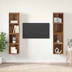 vidaXL Dulap pentru TV pe Perete 4 pcs Lemn vechi 37 x 37 x 72 cm 3393561