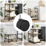 vidaXL Roată 12 pcs Negru și argintiu 40,1 x 40,1 x 37,8 mm Fier și PP 864775