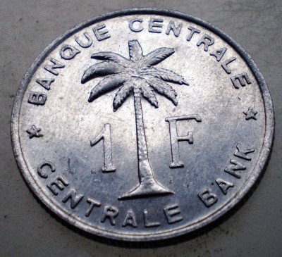 7.686 CONGO RUANDA URUNDI 1 FRANC 1959 XF foto
