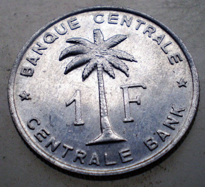 7.686 CONGO RUANDA URUNDI 1 FRANC 1959 XF