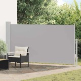 Copertina laterala retractabila terasa vidaXL, gri, 170 x 300 cm, protectie UV, vant, intimitate