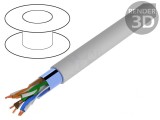Cablu Ethernet F/UTP Cat5e 26AWG PVC Gri