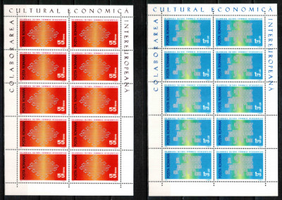 Romania 1971, LP 762 a, Colaborarea Cultural-Economica EU, coli mici de 10, MNH! foto