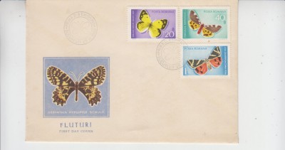 C12 - FDC Romania - Fluturi - LP703 - 1969 foto