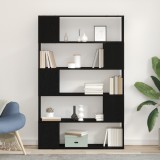Raft vidaXL Negru Stejar 100x24x155 cm Lemn prelucrat