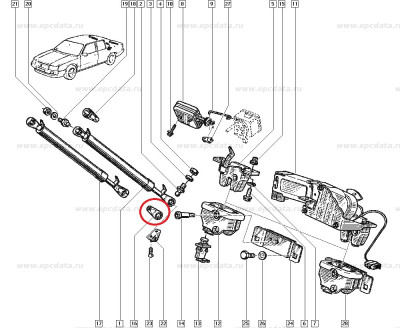 Rotula echilibror hayon Renault 25 1984-1989, Original Renault 7701031090 Kft Auto foto