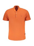 Cumpara ieftin Tricou polo barbati, cu mini logo brodat, Regular fit, Portocaliu, M