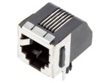 Soclu RJ12 Cat3 Ecranat Profil Jos cu Blocare Panou