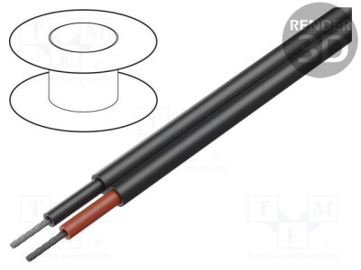 Cablu fotovoltaic LAPP XLS-R T, 6mm2 XLPE negru, 600V/1kV, 2 miezuri, litat, flexibil Clasa 5 foto