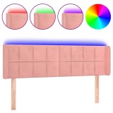 Cumpara ieftin Tablie de pat cu LED, roz, 147x16x78/88 cm, catifea