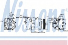 Compresor clima / aer conditionat VW TRANSPORTER V caroserie (7HA, 7HH, 7EA, 7EH) (2003 - 2016) NISSENS 89224 foto