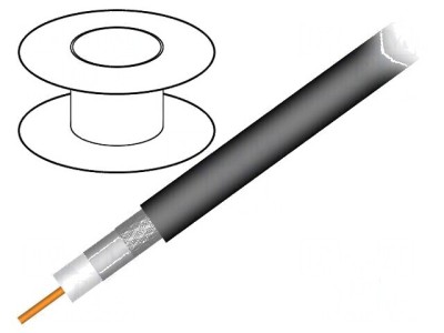 Cablu coaxial RG11 305m PVC negru 10,03mm foto