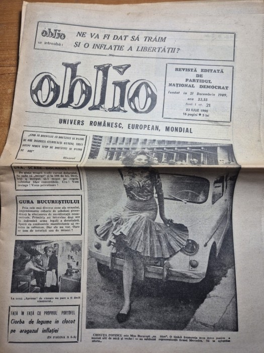 ziarul oblio 23 iulie 1990