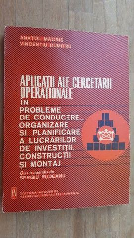 Aplicatii ale cercetarii operationale in probleme de conducere, organizare si planificare a lucrarilor de investitii- A.Macris