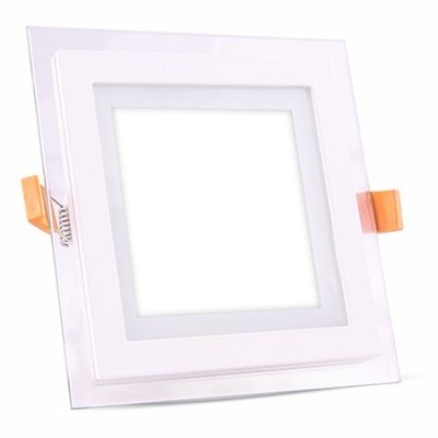 Corp iluminat led patrat incorporabil 18w 4000k alb neutru, sticla foto