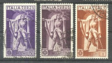 Italy 1930 Francesco Ferrucci, Airmail, Sass.A18/20, Mi. 342/344, used AM.131, Stampilat