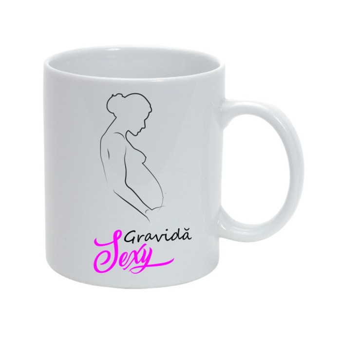 Cana alba personalizata gravida sexy, INOVATIX&reg;. 330ml