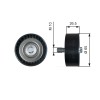GATES T36464 DriveAlign&reg; Rola ghidare/conducere, curea transmisie
