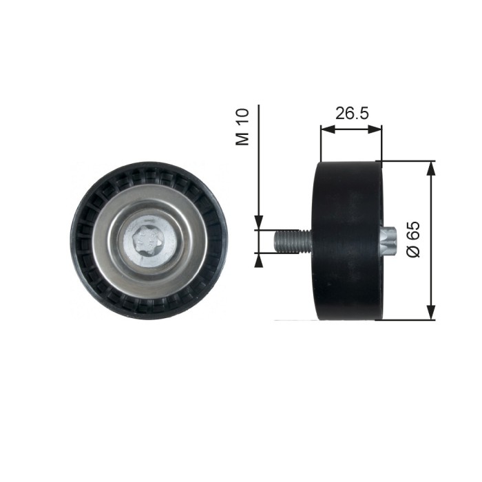 GATES T36464 DriveAlign&reg; Rola ghidare/conducere, curea transmisie