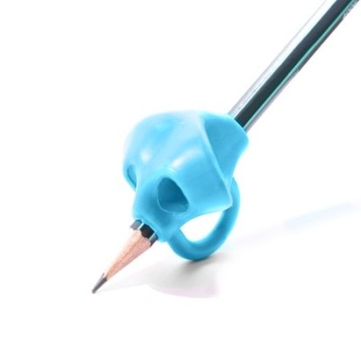 Suport de corectare a pozitiei de scriere,pentru prescolari si scolari, din silicon, albastru foto