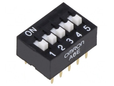 Comutator DIP-SWITCH 5 Secțiuni ON-OFF 24VDC foto