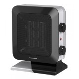 Radiator ceramic Heinner, 1400 W, 2 trepte putere, termostat reglabil, Negru