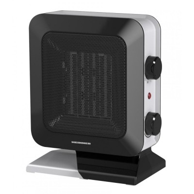 Radiator ceramic Heinner, 1400 W, 2 trepte putere, termostat reglabil, Negru foto