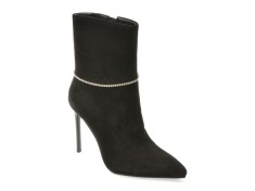 Botine elegante ALDO negre, 2231, din piele intoarsa