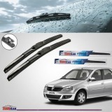 Stergatoare Parbriz Hybrid Dacia Logan I (2004-2012) Set Fata TeamCar - Lamele 500mm + 450mm - Prindere Carlig