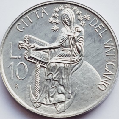 3029 Vatican 10 Lire 1986 Ioannes Paulus II (The Church) km 192 aunc-UNC foto