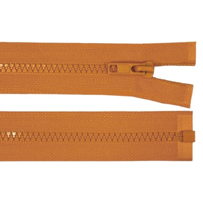 Fermoar plastic detasabil, lungime 80 cm, Bej maroniu foto