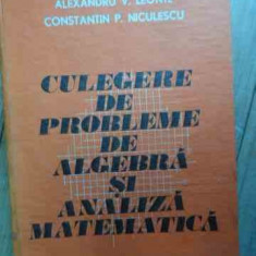 Culegere De Probleme De Algebra Si Analiza Matematica - Alexandru V. Leonte Constantin P. Niculescu ,532554